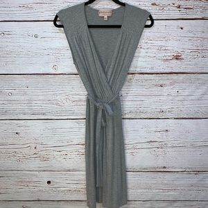Philosophy Empire-waist Faux Wrap Dress Gray Small